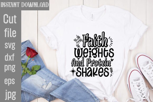 Faith Weights SVG for T-Shirt Graphics