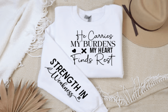 He Carries My Burdens SVG: Graphics for T-Shirt Designs