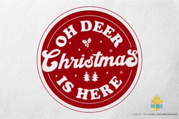 Oh Deer Christmas Graphics for T-Shirt Designs