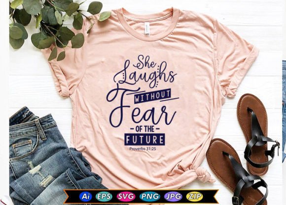 She Laughs Graphics for T-Shirt Designs
